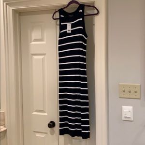 Banana republic blue and white knit midi dress